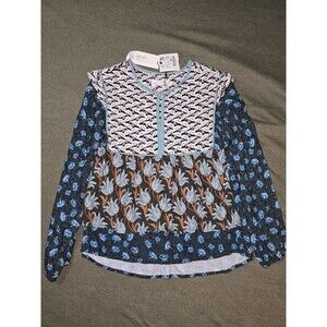 Zara Size 11-12 NWT Long Sleeve Boho Top